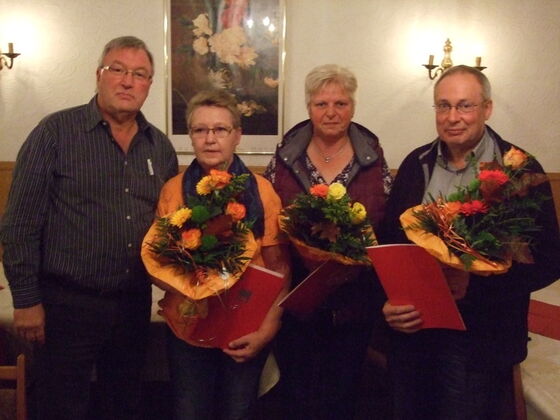 v.l.:Johann Helmerichs, Heidrun Gerdes, Wilma Helmerichs, Friedhelm Franzen